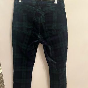 Vineyard vines blue and green velvet leggings
